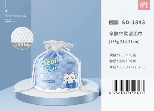Sandee SD-1843 Sandee Skin-friendly Cotton Soft Facial Cleansing Cloth