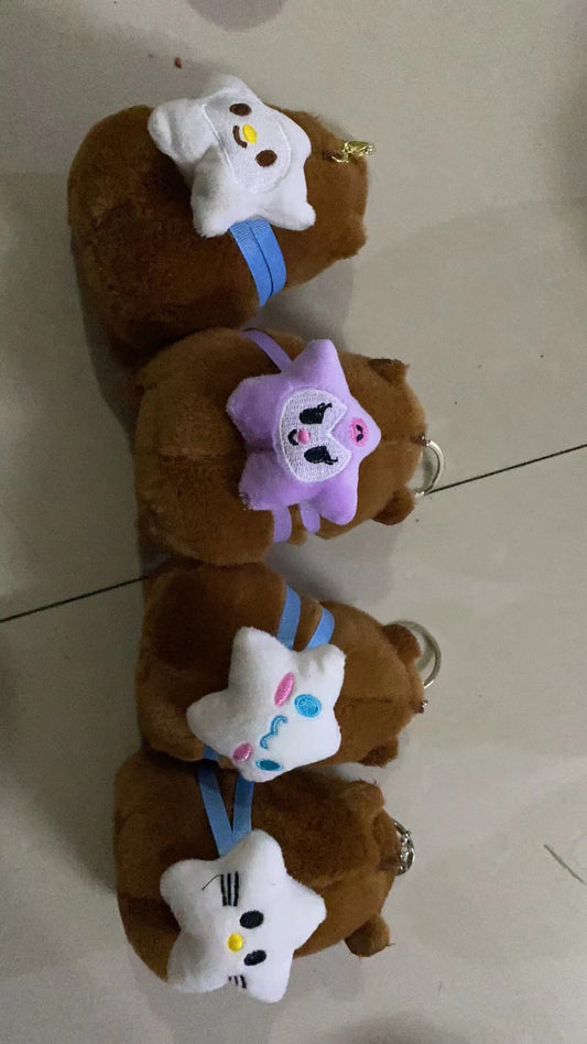 Sanrio plush keychain with fur