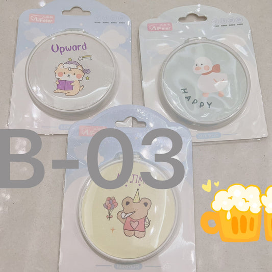 Insert-card Makeup Mirror B-03 Round