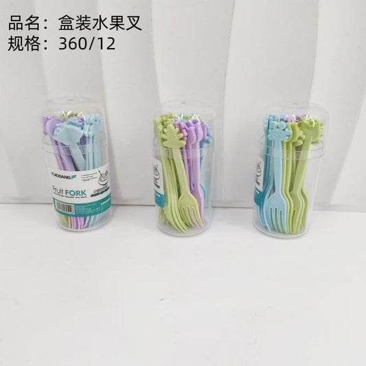 Boxed fruit forks