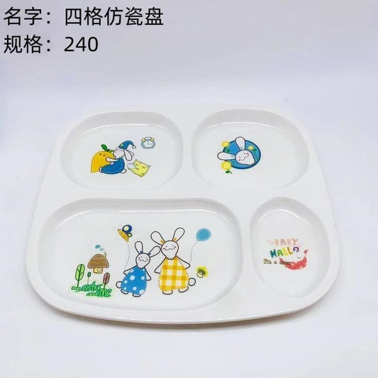 Four - cell imitation porcelain plate