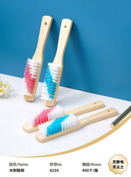 +6259 Wooden-handled shoe brush