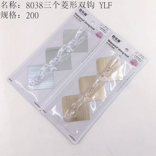 8038 three rhombuses with double hooks