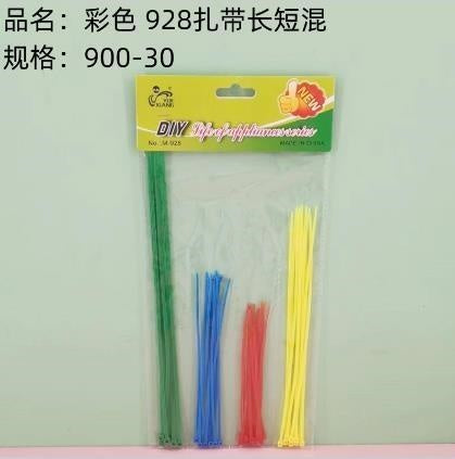 M-928 colored, mixed length, cable ties