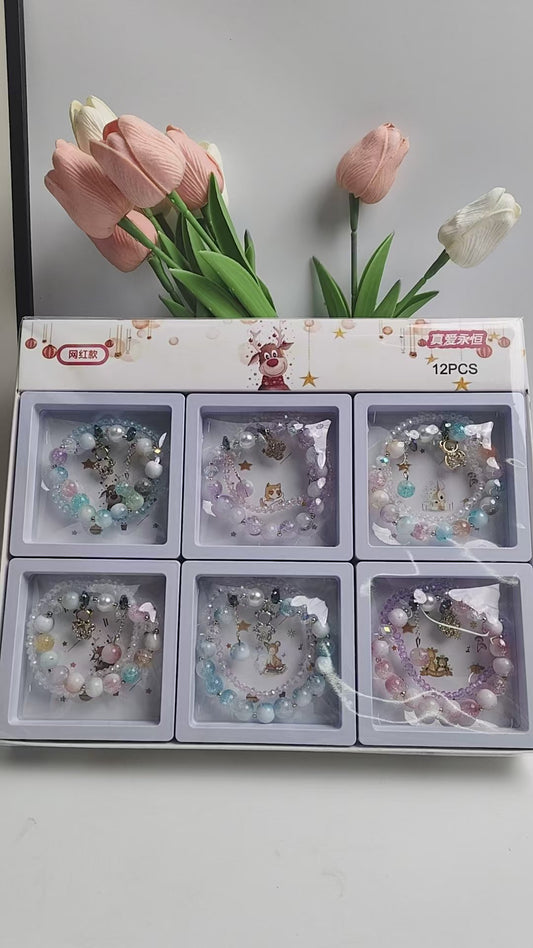 Mixed styles of jade stone bracelets