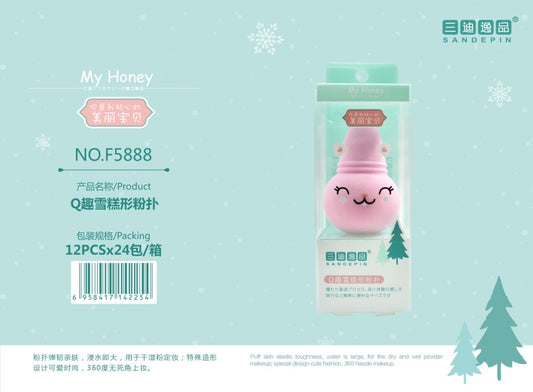 f5888 ice-cream-shaped powder puff 