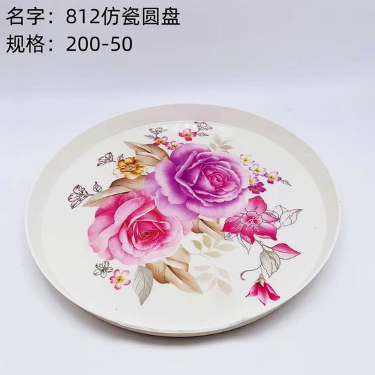812 porcelain-like round plate, no return or exchange