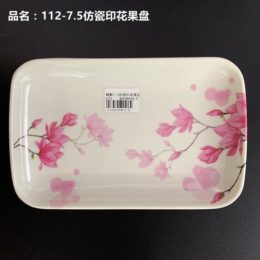 112-7.5 Imitation Porcelain Printed Fruit Plate