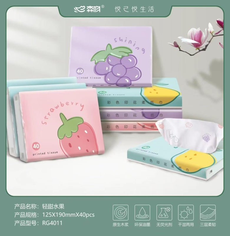 RG4011 Lightly Filled Fruit Facial Tissues