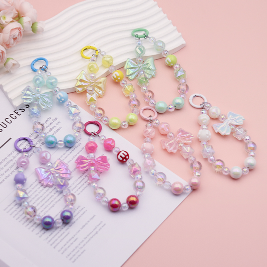 Large bow M-bead bracelet