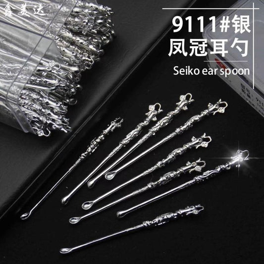 9111 Silver Phoenix Crown Ear Pick, sold by box +