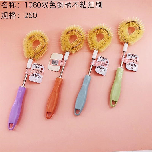 1080 two-color steel handle non-stick oil brush