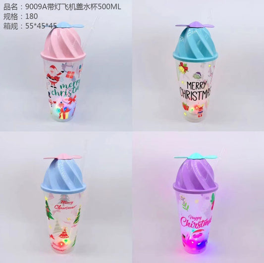 9009A Lighted Airplane Lid Water Cup 500ML