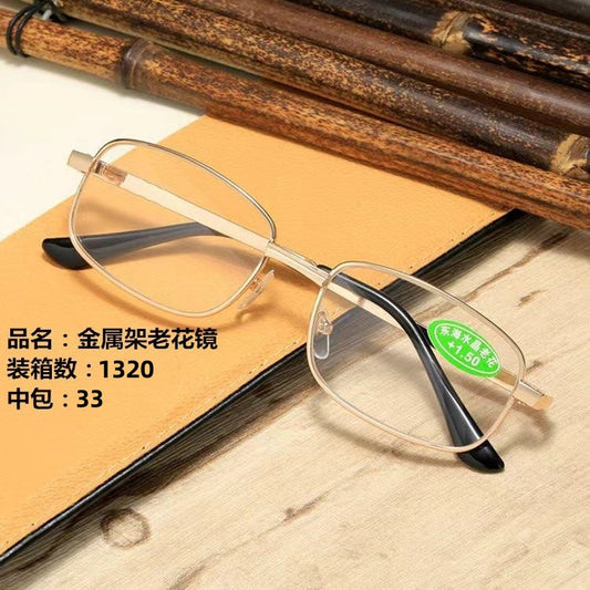 Metal frame reading glasses