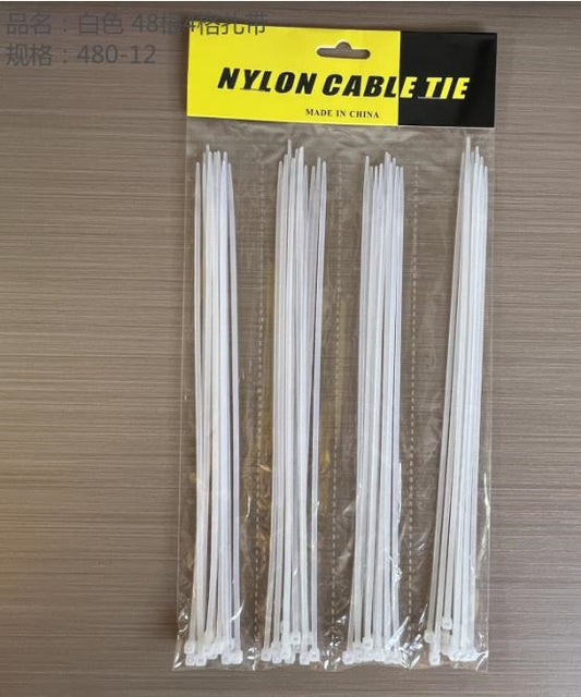 + 48 white 4 - cell cable ties
