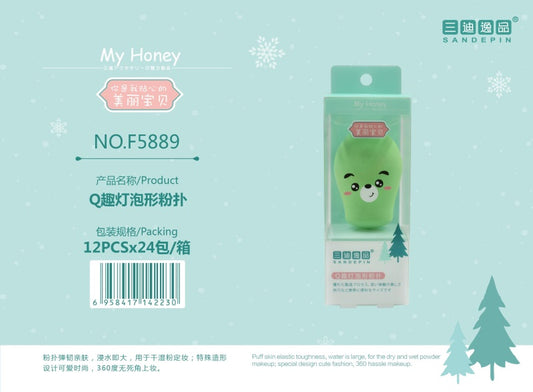 f5889Q Fun Bulb-shaped Powder Puff 