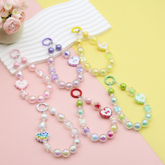 Heart-shaped bead-in-bead bracelet