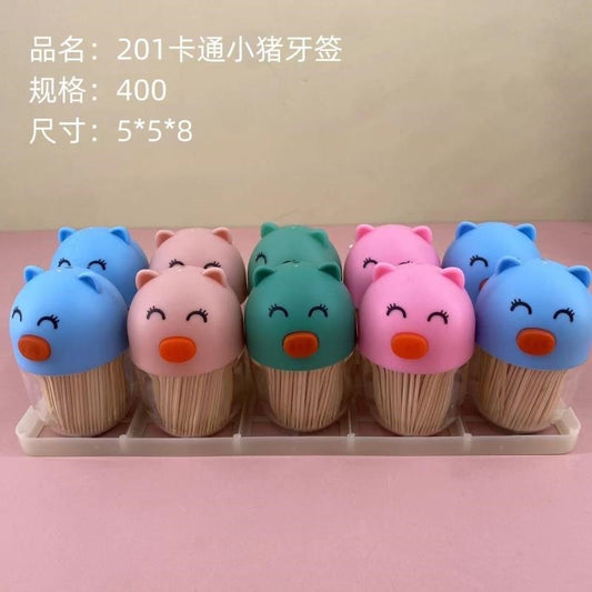 201 cartoon pig toothpick