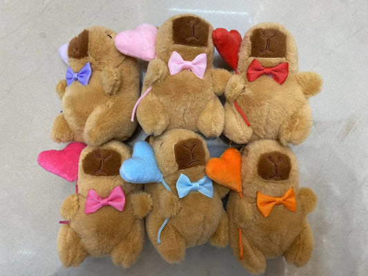 Balloon card fur plush pendant