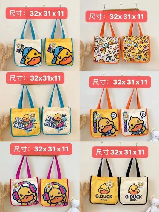 Small yellow duck colorful side shopping bag
