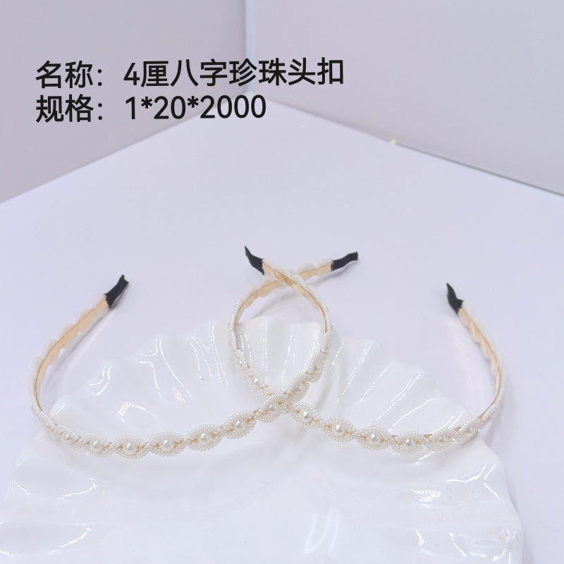 4-millimeter eight-character pearl head buckle