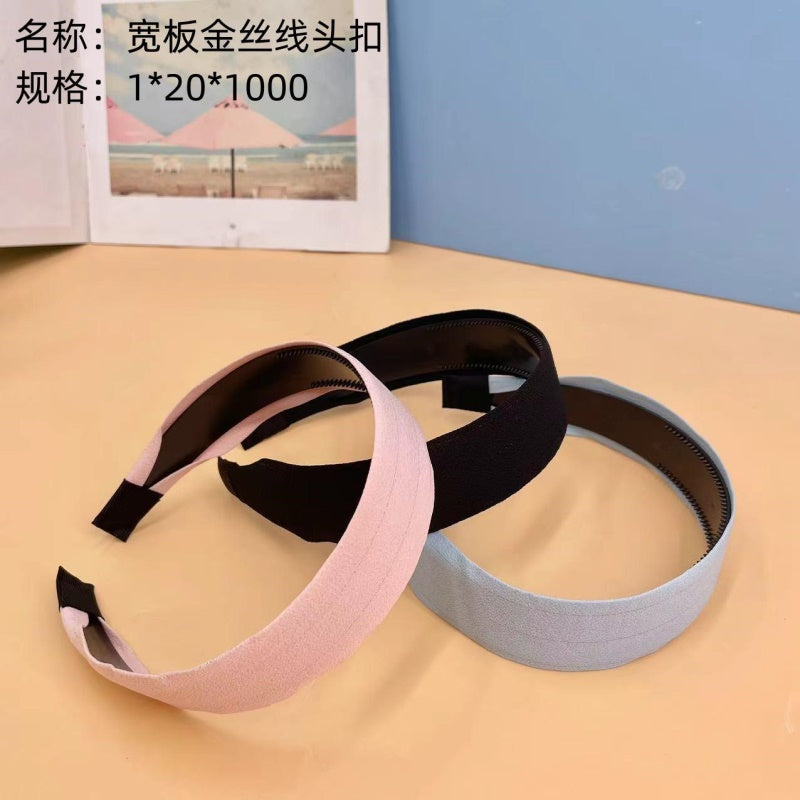 Wide plate gold wire end buckle