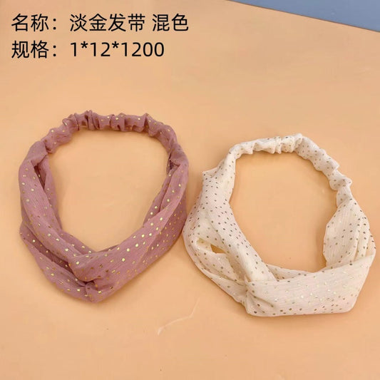 Permed blonde hairband, mixed colors