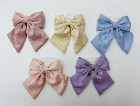 Broken diamond bow - tie ribbon hairpin