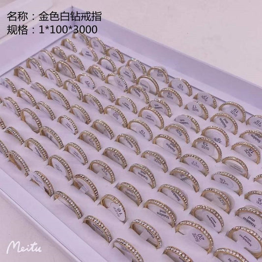 Gold White Diamond Ring