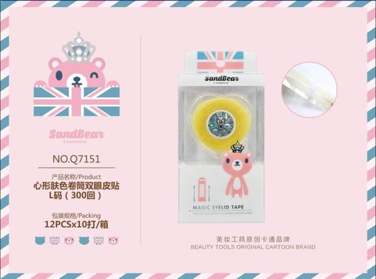 Q7151-L Heart-shaped Skin-colored Rolled Double Eyelid Tape