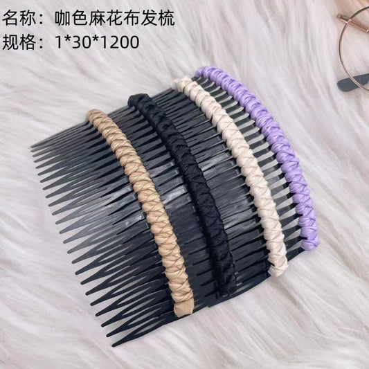 Brown Twisted Cloth Hair Comb