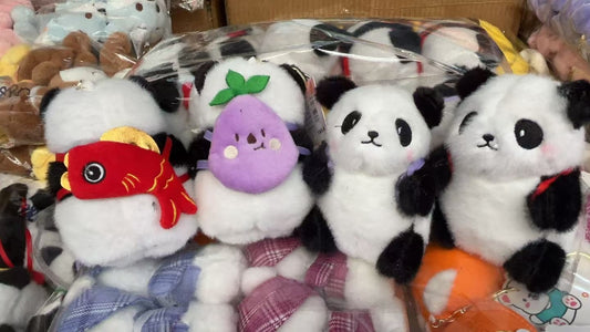 Back fruit panda plush pendant