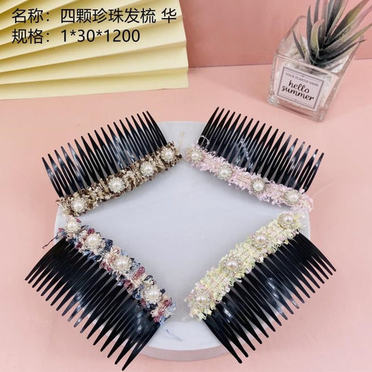 Four pearl hair combs Hua
