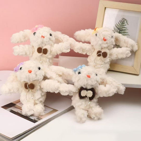 Plush pendant of a fluffy rabbit