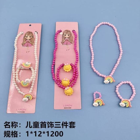 Children's jewelry three-piece set