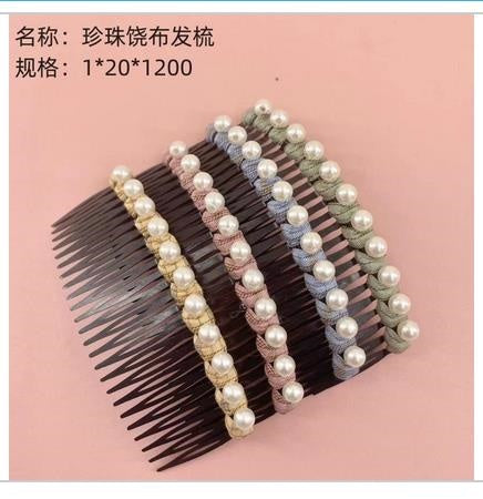 Pearl-covered hair comb