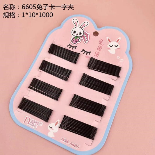 6605 Rabbit Card Hairpin in One-Character Shape