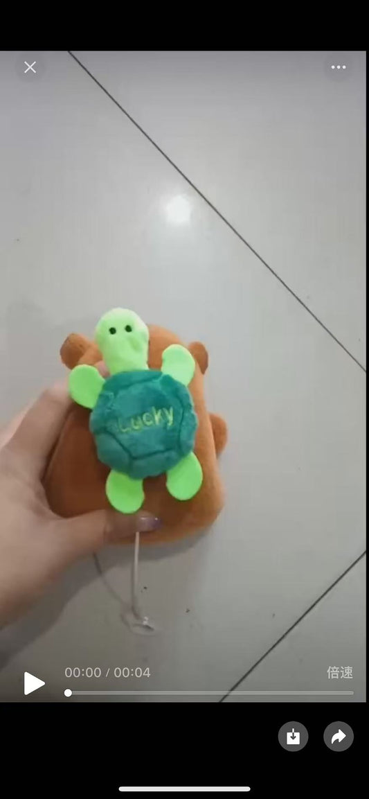 Turn into a tortoise card fur plush pendant