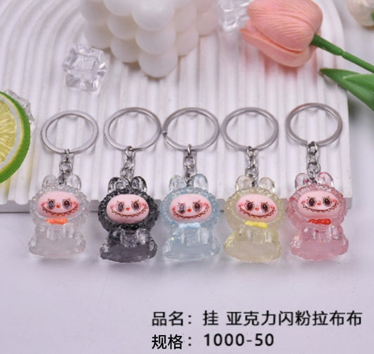 Hang Acrylic Glitter Labubu