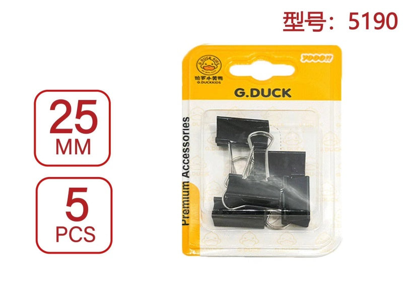 Small yellow duck 5190025mm all black long tail clip 5pcs 