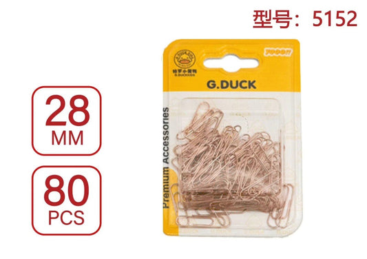 Yellow Duck 5152/28mm Rose Gold Paperclip 80pcs