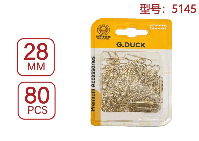 Yellow Duck 5145028mm Tuhao Gold Paperclip 80pcs