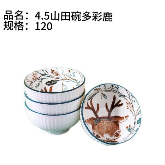 4.5 Yamada Bowl Colorful Deer
