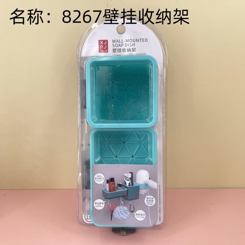 8267 crystal transparent wall-mounted toothbrush holder