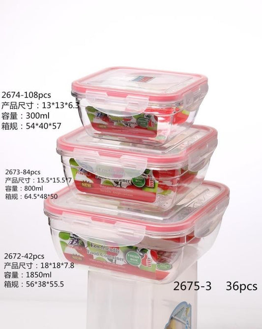 2673 square PC fresh-keeping box 800ml
