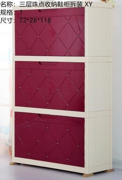 2823 three-layer beaded point storage shoe cabinet disassembly XY