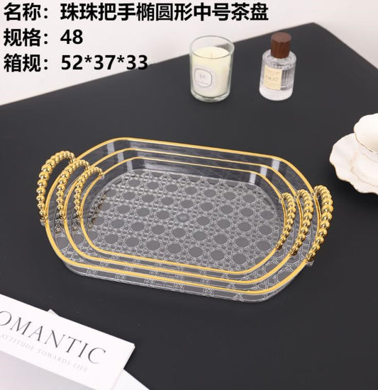 6530-1B Oval Medium Tea Tray