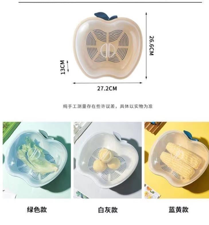 Sold off the shelf 6701 apple fruit and vegetable basin with lid