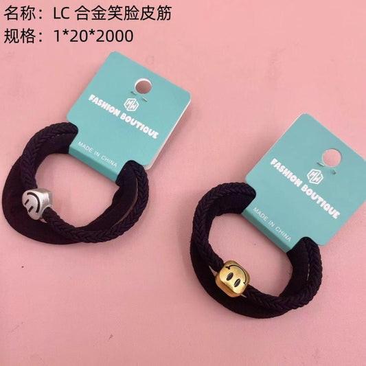 LC alloy smiley face rubber band