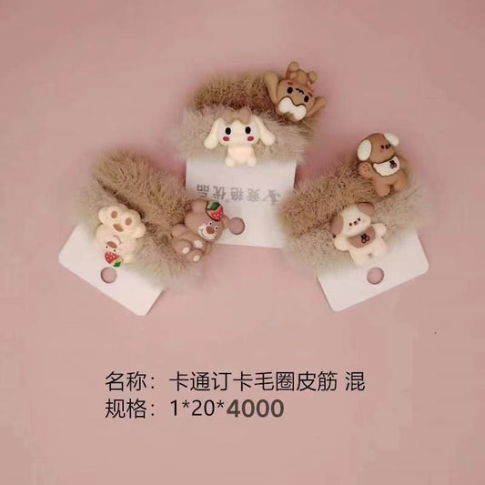 Cartoon order card terry ring rubber band mix